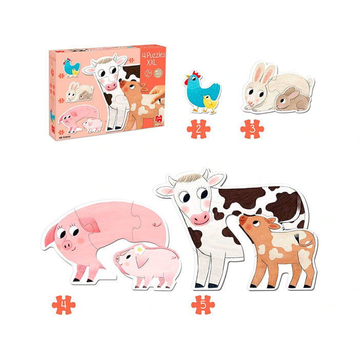 Goula Puzle XXL Mamas y Bebes 14 Piezas Animalitos de Granja 1 Goula Puzle XXL Mamas y Bebes 14 Piezas Animalitos de Granja 1