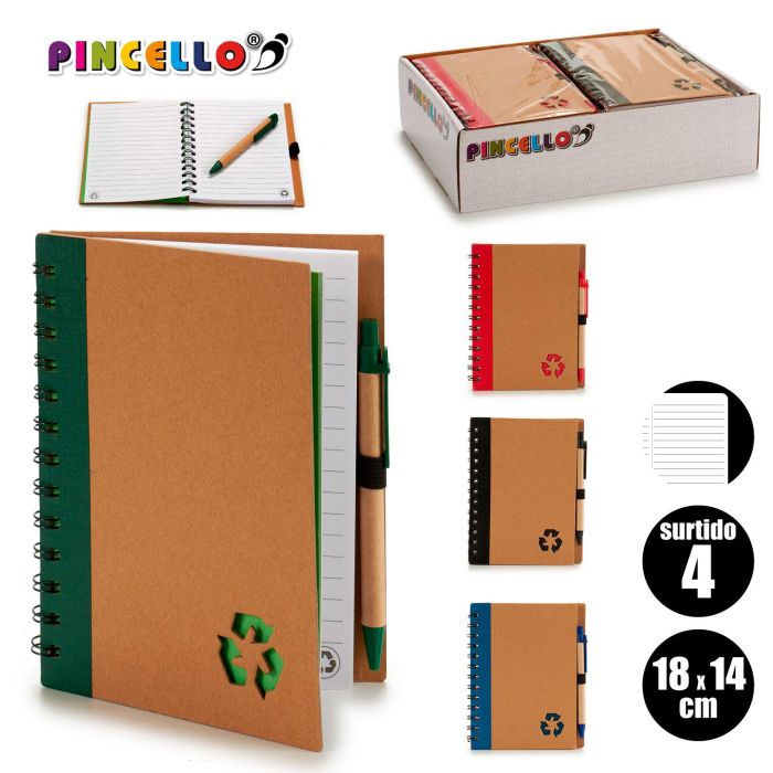 Libreta Carton Recicl Y Boli 18X14Cm Surtidos Pincello (24 Unidades) 3 Libreta Carton Recicl Y Boli 18X14Cm Surtidos Pincello (24 Unidades) 3