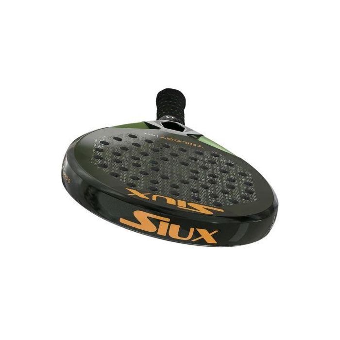Siux Pala de Pádel Trilogy Pro 5 2025 (Patty Llaguno) Negra y Verde - Control Máximo, Forma Redonda, Acabado Brillo 3D, 40K 4