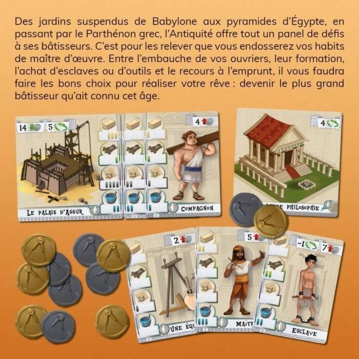 Asmodee The Builders: Antiquity Juego de Mesa AUC3770000010664 Conviértete en el primer constructor del reino 2