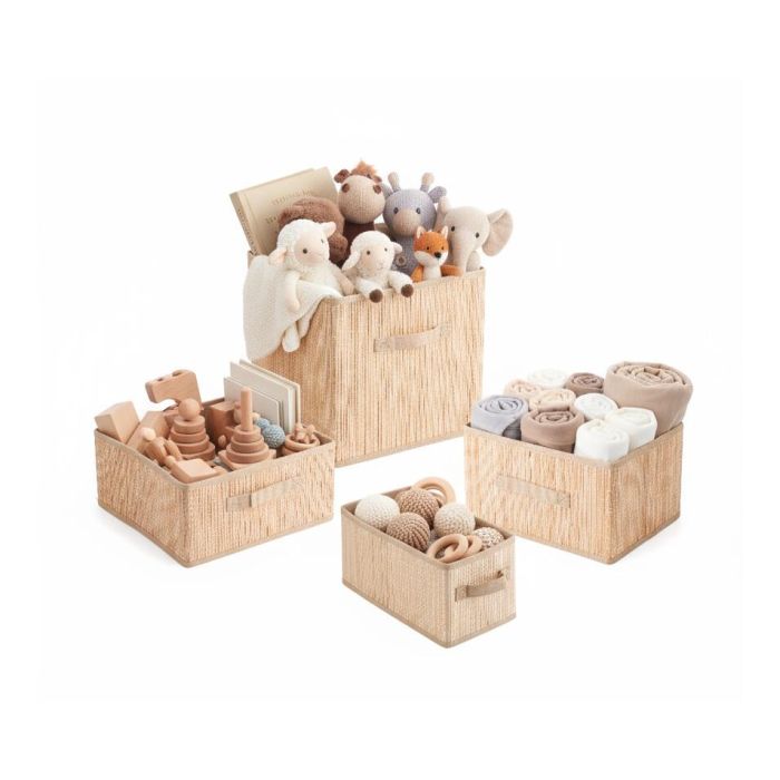 Confortime Cesta Ordenación Bambú/TNT 31x31x31 cm (12 Unidades) 6