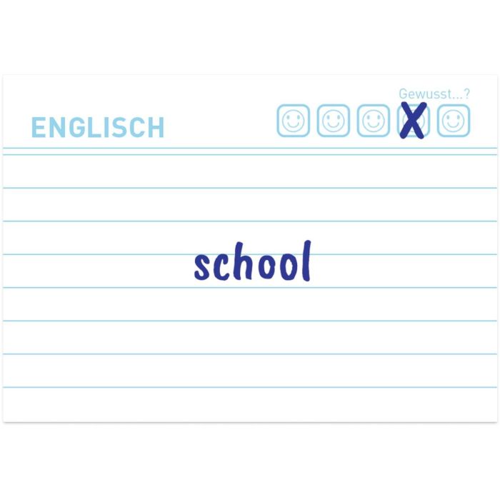 Herlitz Karteikarte A8 Vokabeln liniert weiß Bl.Engel 100er 2