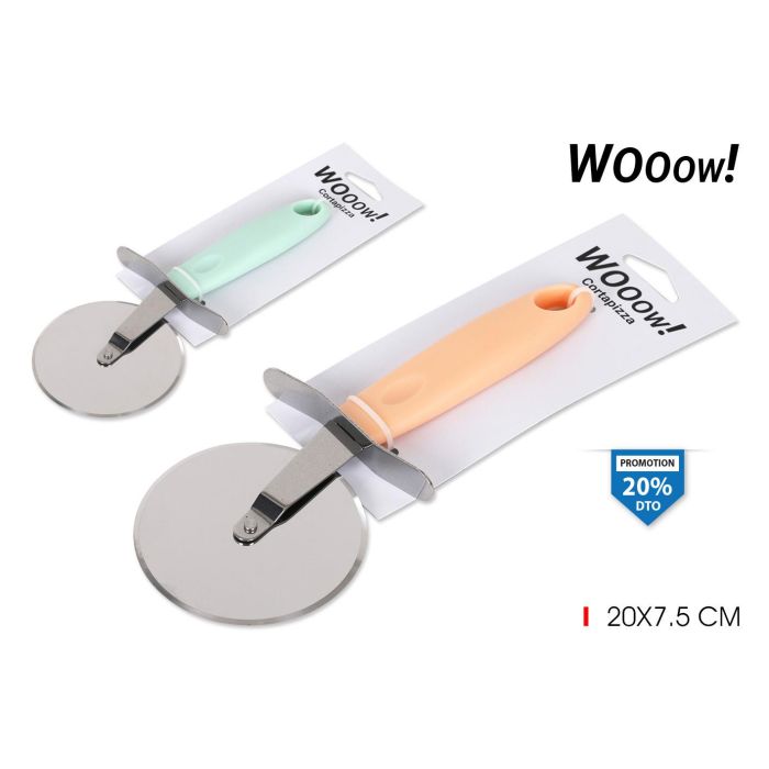 Cortapizza de acero inoxidable 20x7.5 cm - Wooow (36 Unidades) Cortapizza de acero inoxidable 20x7.5 cm - Wooow (36 Unidades)