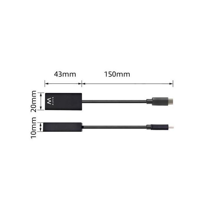 Ewent EW9823 Adaptador USB Tipo C a HDMI Tipo A 0.15 m Negro 1 Ewent EW9823 Adaptador USB Tipo C a HDMI Tipo A 0.15 m Negro 1