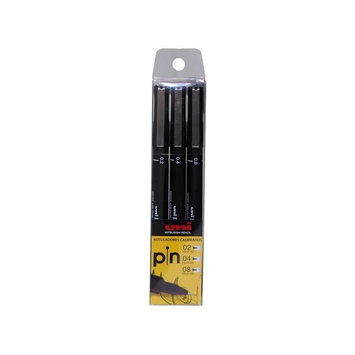 Uniball Marcador Permanente Pin-200S-3P Calibrado 0.2-0.4-0.8 Negro Estuche 3 Ud Uniball Marcador Permanente Pin-200S-3P Calibrado 0.2-0.4-0.8 Negro Estuche 3 Ud