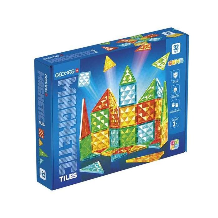 Geomag magnetic tiles gems 32 piezas magneticas. Geomag magnetic tiles gems 32 piezas magneticas.