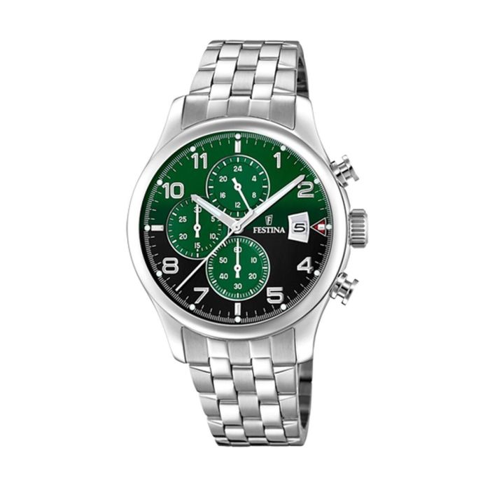 Reloj Hombre Festina F20374/7 Verde Plateado Reloj Hombre Festina F20374/7 Verde Plateado