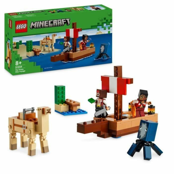 Juego de construccion el viaje en el barco pirata lego minecraft