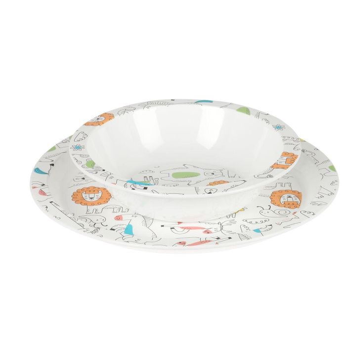 Set de vajilla infantil Safta Zoo Poliéster 26 x 26 x 9 cm 6