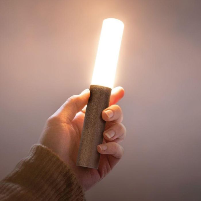 Edm Lámpara de Pared Recargable LED 1W 60lm 3000K con Imán, Apariencia Madera, USB 4