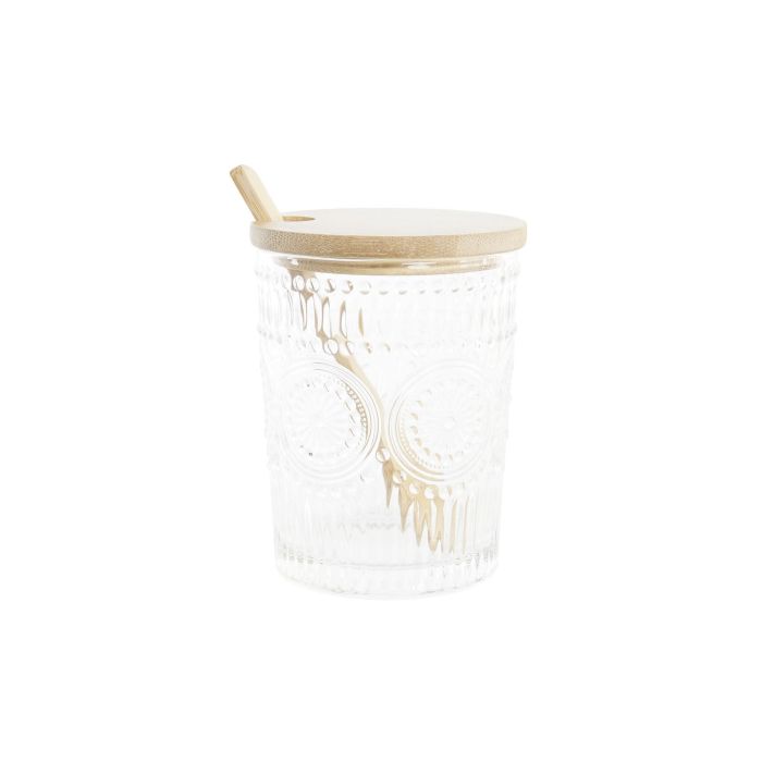 DKD Home Decor Azucarero Basicos Set de 3 piezas 300ml de Cristal y Bambú Transparente y Natural 10x28x13.5 cm 3 DKD Home Decor Azucarero Basicos Set de 3 piezas 300ml de Cristal y Bambú Transparente y Natural 10x28x13.5 cm 3