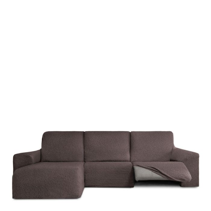 Funda para chaise longue de brazo corto izquierdo Eysa ROC Marrón 120 x 120 x 360 cm 1