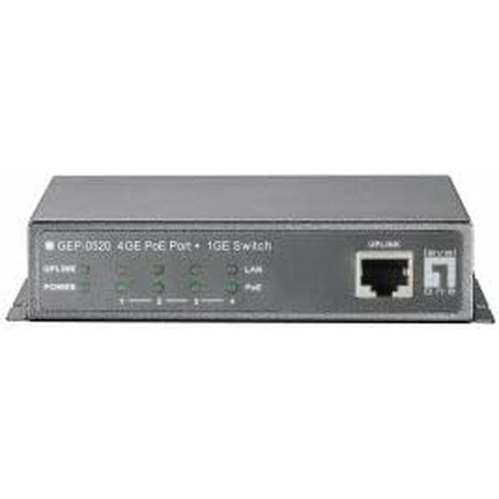 LevelOne GEP-0520 Switch Gigabit Ethernet 5 Puertos (4xPoE+) 61.6W, 10/100/1000, para Redes, Negro 7 LevelOne GEP-0520 Switch Gigabit Ethernet 5 Puertos (4xPoE+) 61.6W, 10/100/1000, para Redes, Negro 7