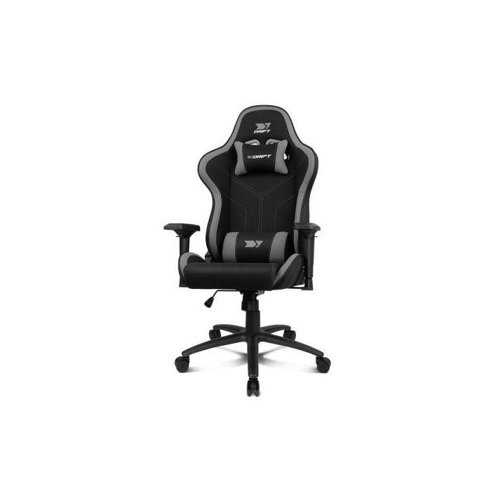 DRIFT DR110BGRAY silla para videojuegos Butaca para jugar Asiento acolchado Negro, Gris