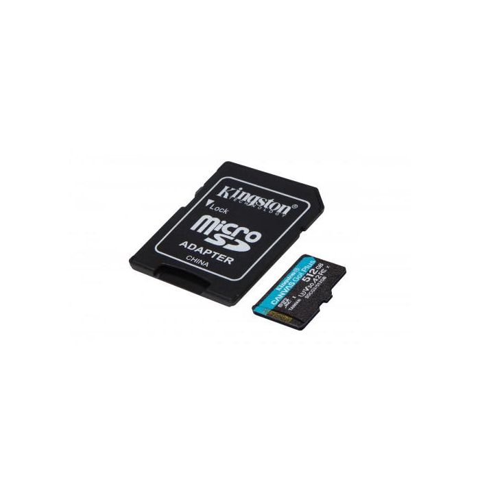 Kingston SDCG3/512GB Tarjeta Memoria CANVAS Go! Plus 512GB microSD 170MB/s U3 V30 A2 4K UHD Adaptador para Cámaras Acción, Drones, Android 1 Kingston SDCG3/512GB Tarjeta Memoria CANVAS Go! Plus 512GB microSD 170MB/s U3 V30 A2 4K UHD Adaptador para Cámaras Acción, Drones, Android 1