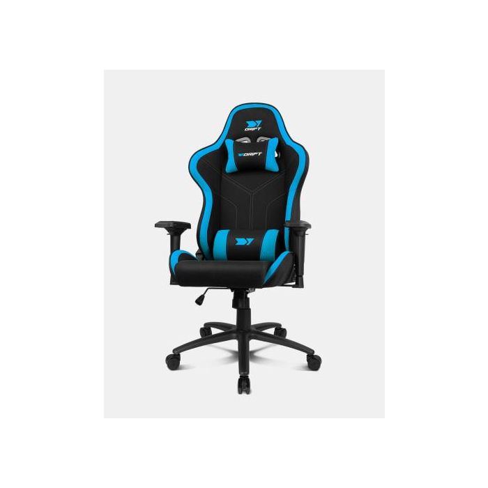 Drift DR110BL Silla Gaming Negro Azul - Reposabrazos 4D, Altura Regulable, Respaldo Ajustable