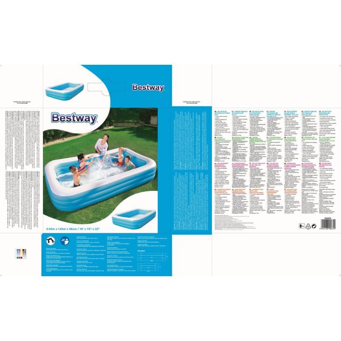 Piscina Hinchable para Niños Bestway Multicolor 305 x 183 x 56 cm 8