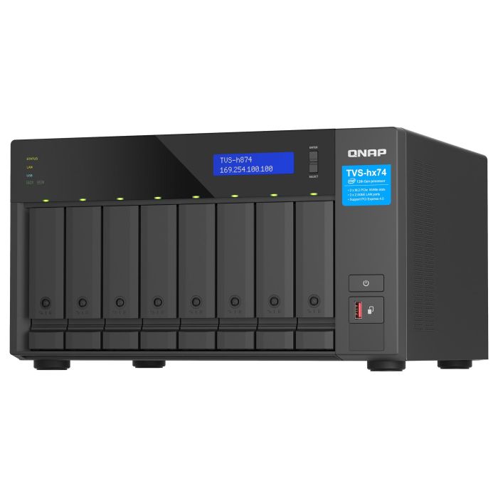 Almacenamiento en Red NAS Qnap TVS-H874-I5-32G Negro Intel Core i5-1240 5 Almacenamiento en Red NAS Qnap TVS-H874-I5-32G Negro Intel Core i5-1240 5