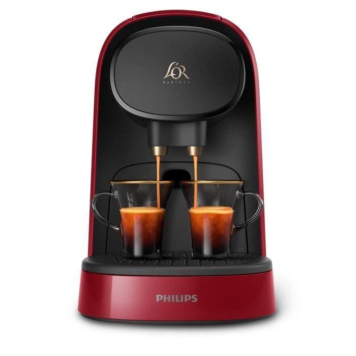 PHILIPS L'Or Barista LM8012 / 51 máquina de café de cápsulas espresso doble - Rojo + 9 cápsulas 1 PHILIPS L'Or Barista LM8012 / 51 máquina de café de cápsulas espresso doble - Rojo + 9 cápsulas 1
