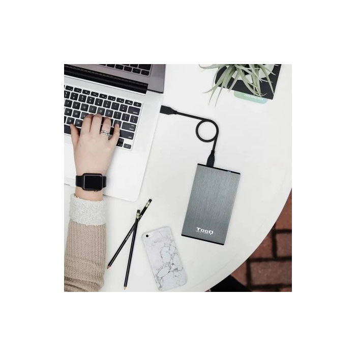 CAJA HDD TOOQ TQE-2527G 2.5'' SATA USB3.0/3.1 9,5MM GEN1 GRIS 4