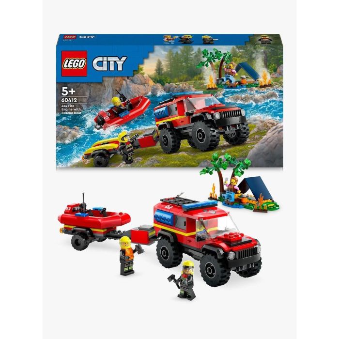 LEGO 60412 City Todoterreno Bomberos con Barco de Rescate 2 LEGO 60412 City Todoterreno Bomberos con Barco de Rescate 2