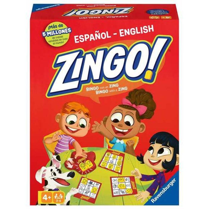 Ravensburger Zingo! Divertido Juego de Bingo de Palabras e Imágenes, Ideal para Niños 5+ Años, Múltiples Idiomas