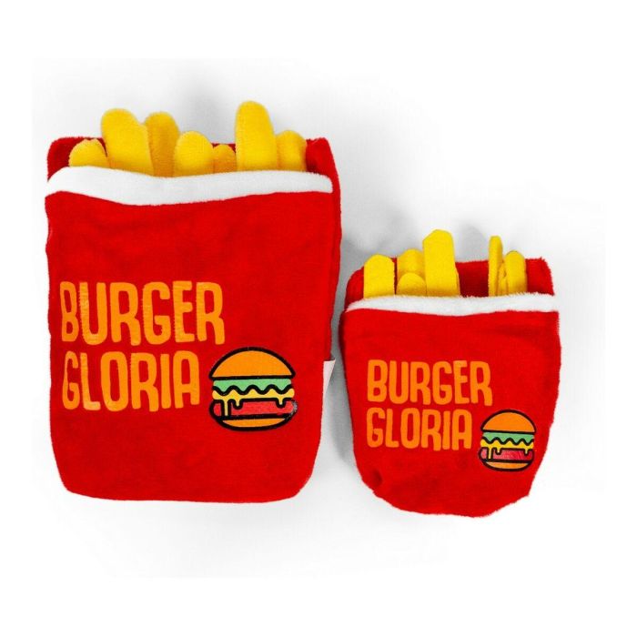 Gloria Peluche para Perro Patatas Fritas con Sonido Crujiente Blanda para Razas Pequeñas y Medianas