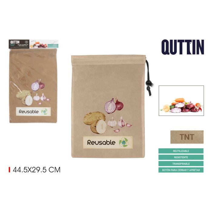 Bolsa para Alimentos Reutilizable TNT 44.5x29.5 cm Quttin (24 Unidades) Bolsa para Alimentos Reutilizable TNT 44.5x29.5 cm Quttin (24 Unidades)