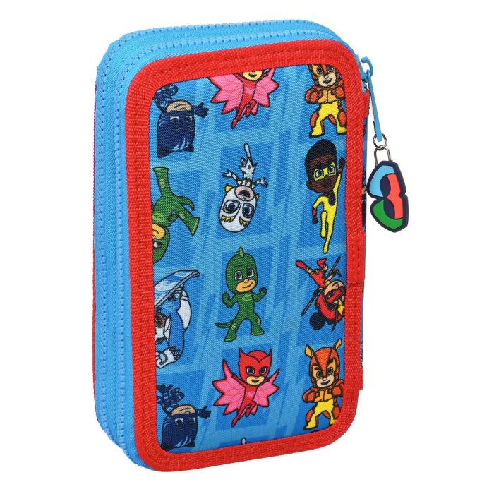Plumier Doble PJ Masks Azul 12.5 x 19.5 x 4 cm (28 piezas) 4 Plumier Doble PJ Masks Azul 12.5 x 19.5 x 4 cm (28 piezas) 4