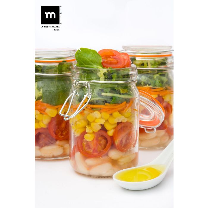 Tarro Hermético de Vidrio con Cierre Clip 250 ml - La Mediterranea (36 Unidades) 4 Tarro Hermético de Vidrio con Cierre Clip 250 ml - La Mediterranea (36 Unidades) 4