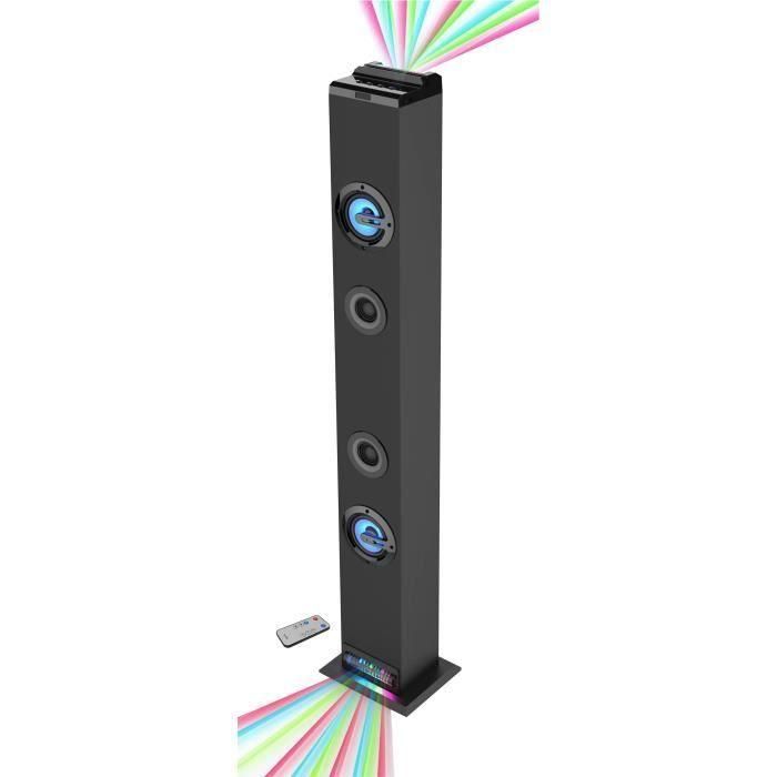Torre de sonido Bluetooth - INOVALLEY - HP58BTH - 60W - Bluetooth V4.1 - Luces - FM - AUX-IN - Soporte extraíble - Mando a distancia incluido 1 Torre de sonido Bluetooth - INOVALLEY - HP58BTH - 60W - Bluetooth V4.1 - Luces - FM - AUX-IN - Soporte extraíble - Mando a distancia incluido 1