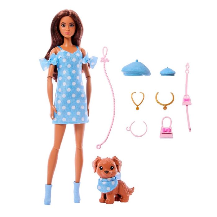 Barbie Twinning Looks Morena Con Perro Jfp38 Mattel 1
