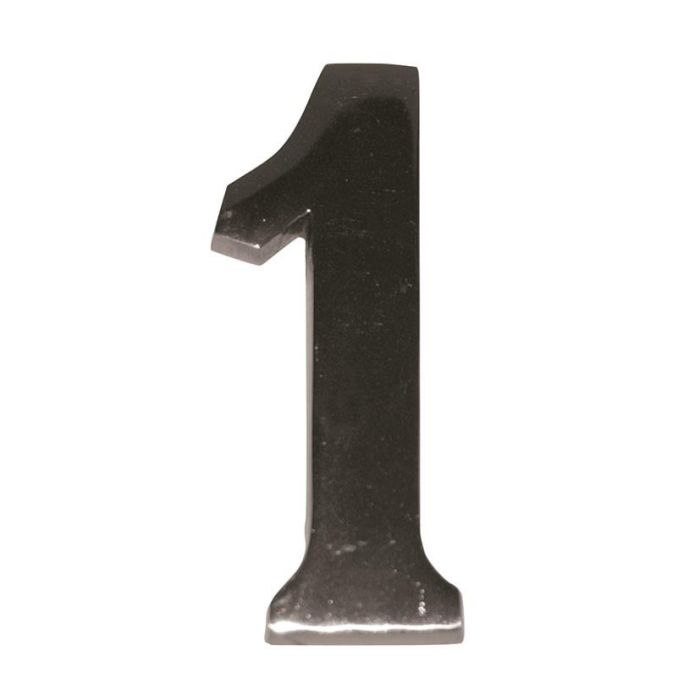 Duver Números para Puerta 10cm - Del 1 al 9, Elegir Número y Acabado (Níquel Mate)