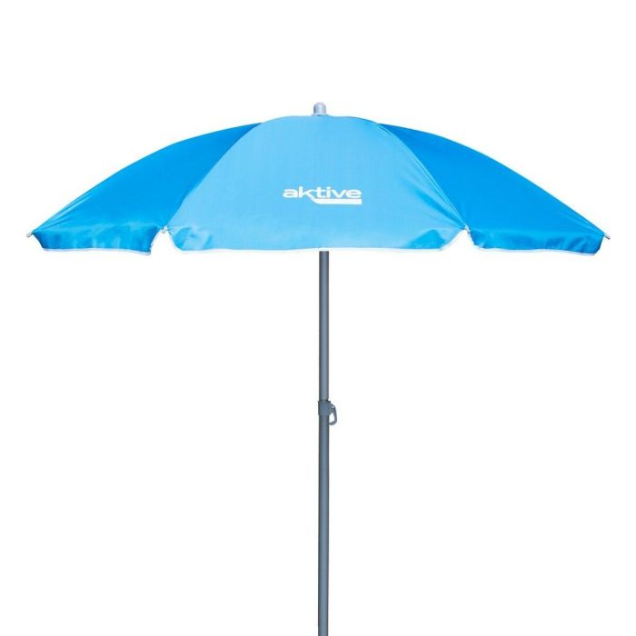 Sombrilla Aktive Azul Ø 180 cm 180 x 187,5 x 180 cm 180 x 190 x 180 cm UV50 (12 Unidades) 1