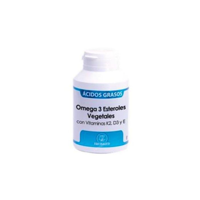 EQUISALUD Omega 3 Esteroles Vegetales con Vitamina K2, D3, E para Colesterol y Corazón, 120 Cápsulas