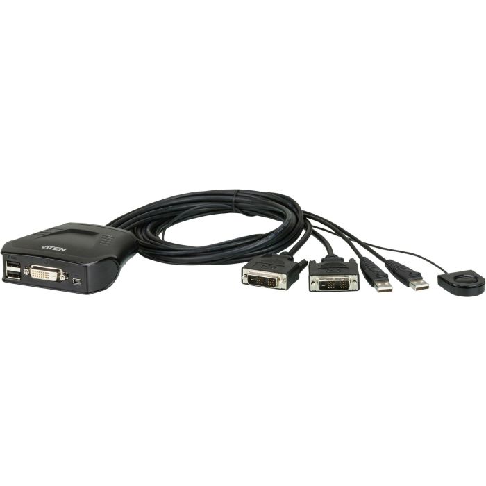ATEN CS22D Switch KVM 2 Puertos USB DVI, 1920 x 1200 Pixeles, Selector de Puerto Remoto, Negro 0 ATEN CS22D Switch KVM 2 Puertos USB DVI, 1920 x 1200 Pixeles, Selector de Puerto Remoto, Negro 0