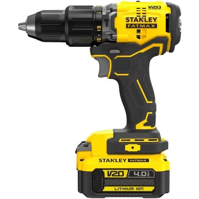 Stanley Fatmax SFMCD715M2K-QW Taladro Atornillador de Impacto sin Escobillas 60 Nm 18V con 2 Baterías Litio 4Ah V20 2