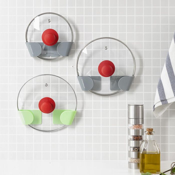 Set de 3 Soportes Adhesivos para Tapas de Cocina Smarack InnovaGoods Set de 3 Soportes Adhesivos para Tapas de Cocina Smarack InnovaGoods