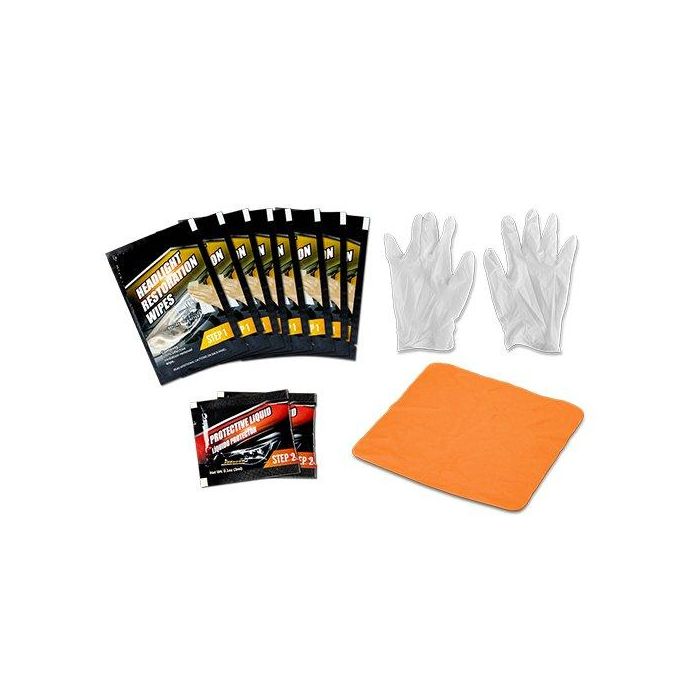 Motorkit Cs48 MOT1004 Kit Toallitas Restaurador Faros Coche Elimina Amarilleo, Oxidación y Arañazos en Plástico PC (2 Faros) 1 Motorkit Cs48 MOT1004 Kit Toallitas Restaurador Faros Coche Elimina Amarilleo, Oxidación y Arañazos en Plástico PC (2 Faros) 1