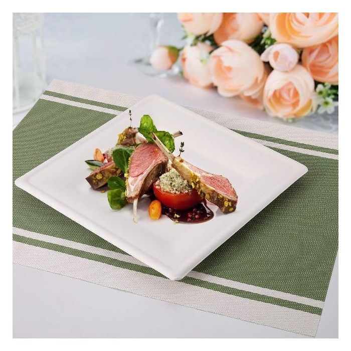 Algon Set 25 Platos Cuadrados Bio 26 cm Caña (8 Unidades)