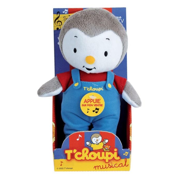 Jemini Peluche musical T'choupi +/- 20cm