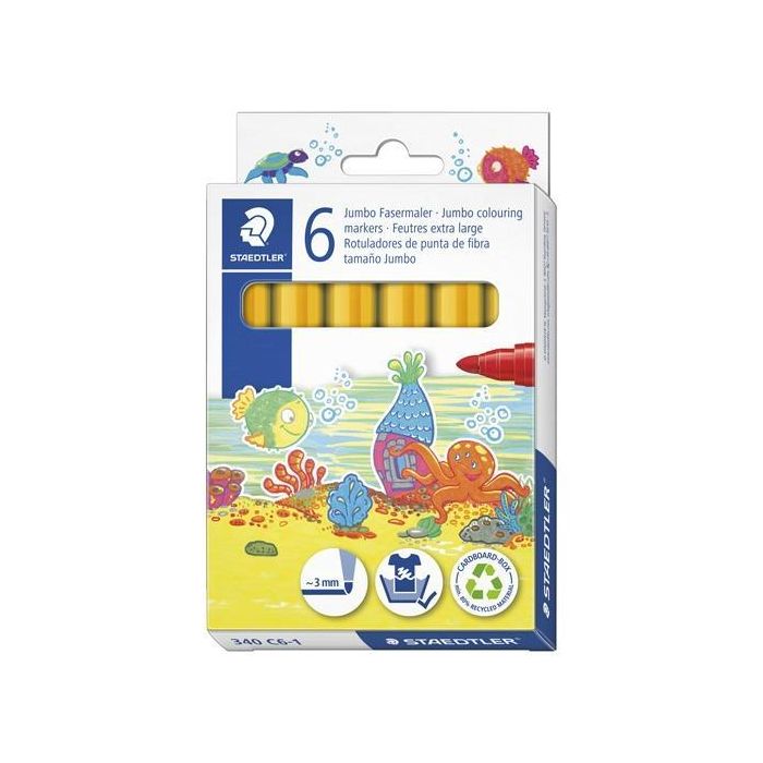 Staedtler Rotulador Noris Club Grueso Amarillo Estuche 6 Ud Staedtler Rotulador Noris Club Grueso Amarillo Estuche 6 Ud