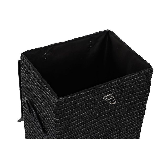 Cesta Basicos DKD Home Decor Blanco Negro 34 x 49 x 45 cm Set de 5 4