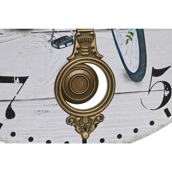 DKD Home Decor Reloj de Pared Shabby Multicolor 58 x 58 x 8 cm (2 Unidades) 2