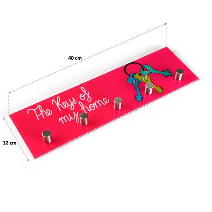 Cuelga Llaves Rosa Versa 40X12CM 1 Cuelga Llaves Rosa Versa 40X12CM 1