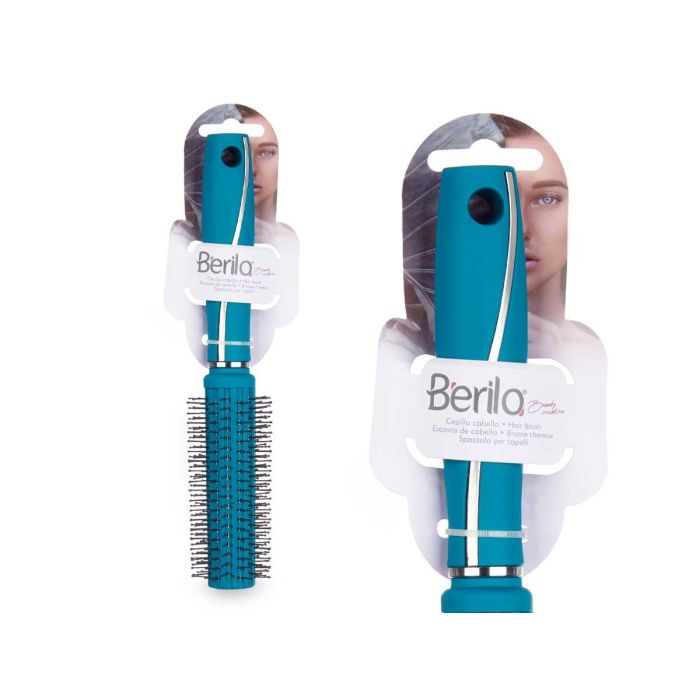 Cepillo para Cabello Rizo Menta Siliconado Berilo 4x24x4 cm - Verde (24 Unidades) 2 Cepillo para Cabello Rizo Menta Siliconado Berilo 4x24x4 cm - Verde (24 Unidades) 2