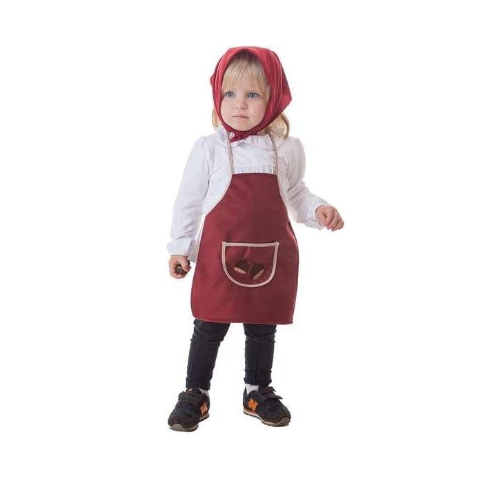 Creaciones Llopis Delantal Castañera Burdeos María 1-2 Años