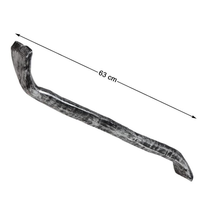 Palanca Curva 63x8 cm Herramienta para Mecánico, Ladrón o Escapista - Accesorio de Disfraz