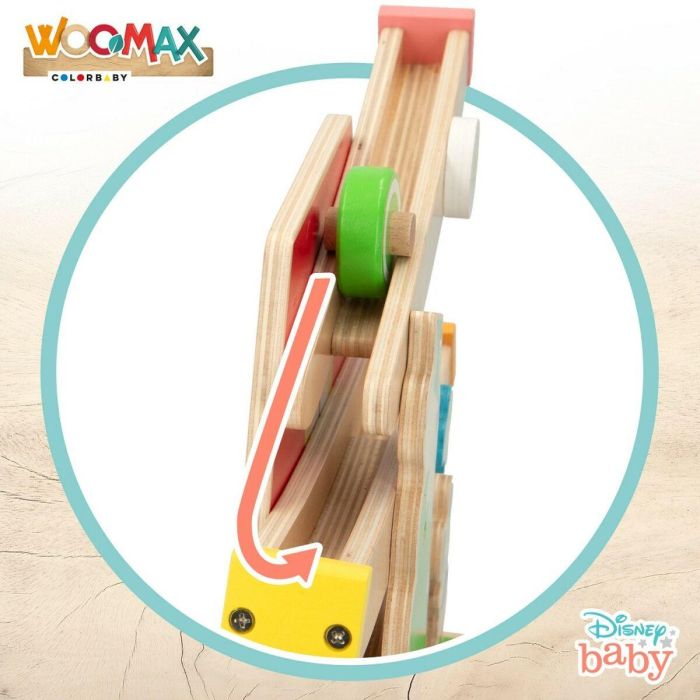 Pista de Madera con Rampas para Coches Disney 5 Piezas 4 Unidades 33,5 x 28 x 9,5 cm 4