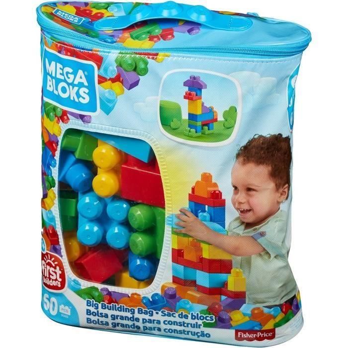 Bolsa construccion mega bloks 60 piezas azul 2